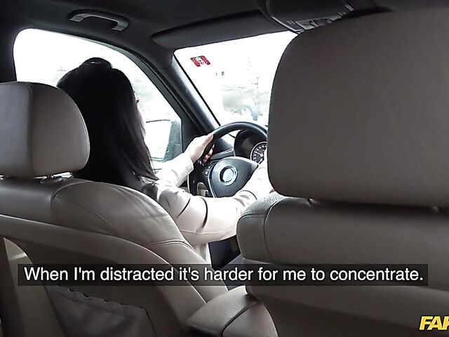 Car fuck after driving test with hot student Sofia The Bum