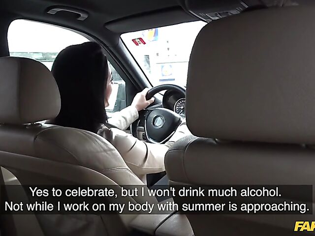 Car fuck after driving test with hot student Sofia The Bum