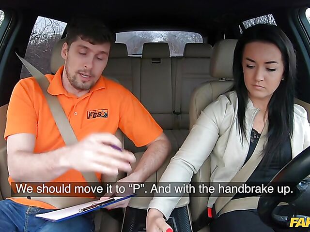 Car fuck after driving test with hot student Sofia The Bum