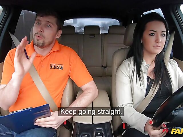 Car fuck after driving test with hot student Sofia The Bum