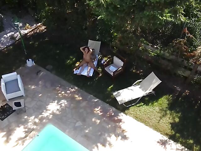 Hot summer outdoor sex in the backyard with big boobed bikini babe Atlantis