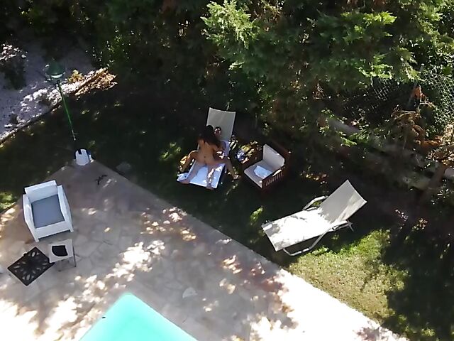 Hot summer outdoor sex in the backyard with big boobed bikini babe Atlantis