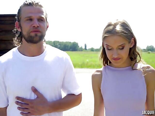 Skinny petite euro pornstar with itty bitty tits Tiffany Tatum enjoys her sex adventure to Lake Balaton