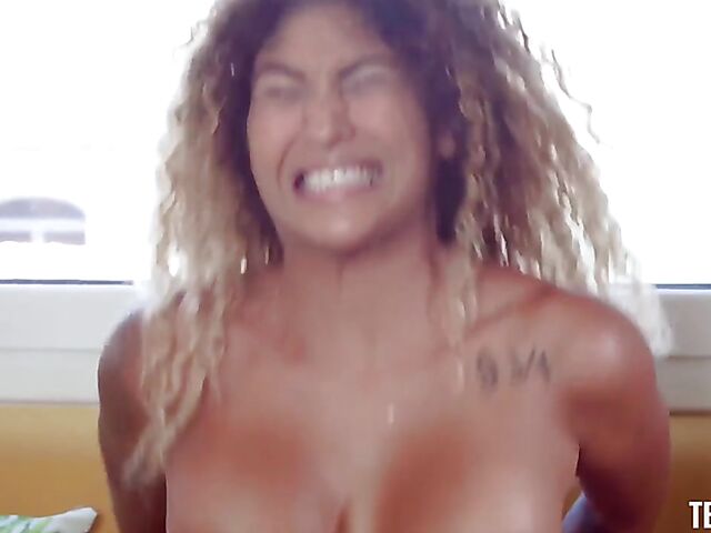 POV Latina Venus Afrodita gets horny in a sunflower field and wants your dick