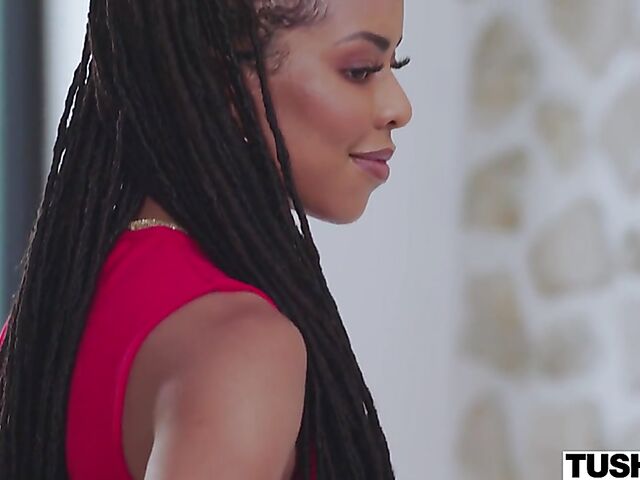 Kira Noir - Ebony anal interracial experience with a well-experienced white man