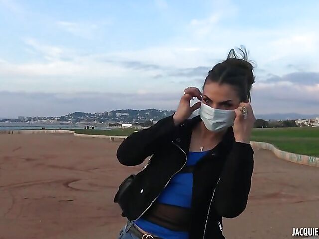 French interracial anal in black lingerie with 23-year-old Claudia