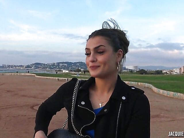 French interracial anal in black lingerie with 23-year-old Claudia