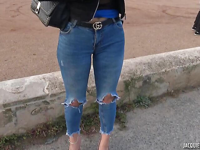 French interracial anal in black lingerie with 23-year-old Claudia