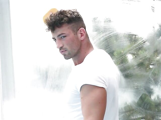 Busty Angel Wicky and thee hot studs in airtight big tits gangbang with DP