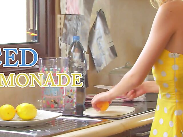 Rebecca Volpetti - Slim summer girl masturbates in the kitchen