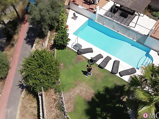 Ebony big tits babe Kira Noir one on one with a lucky white guy