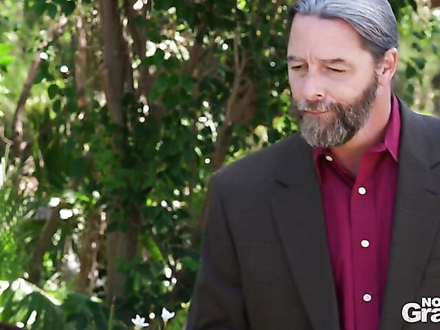 Brixley Benz - Tiny ebony teen and old white guy interracial