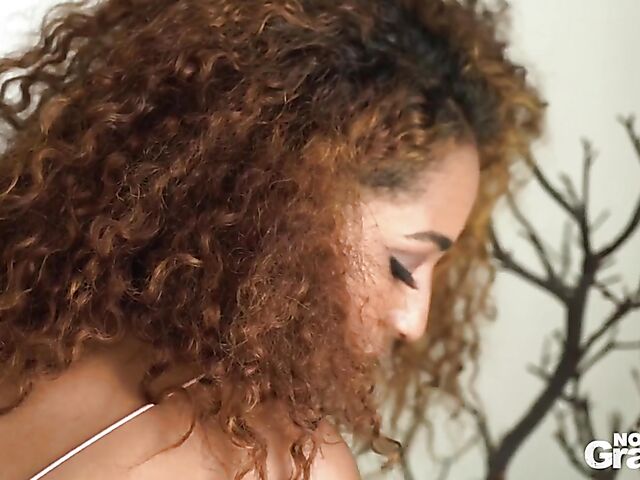 Brixley Benz - Tiny ebony teen and old white guy interracial