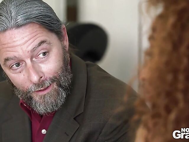 Brixley Benz - Tiny ebony teen and old white guy interracial