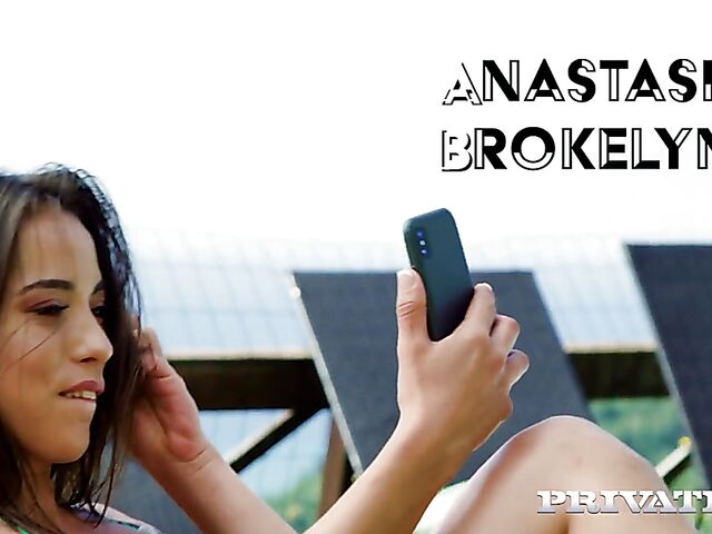 Outdoor anal beside the pool with lustful Anastasia Brokelyn