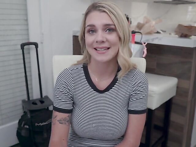 Big natural tits teen Gabbie Carter backstage