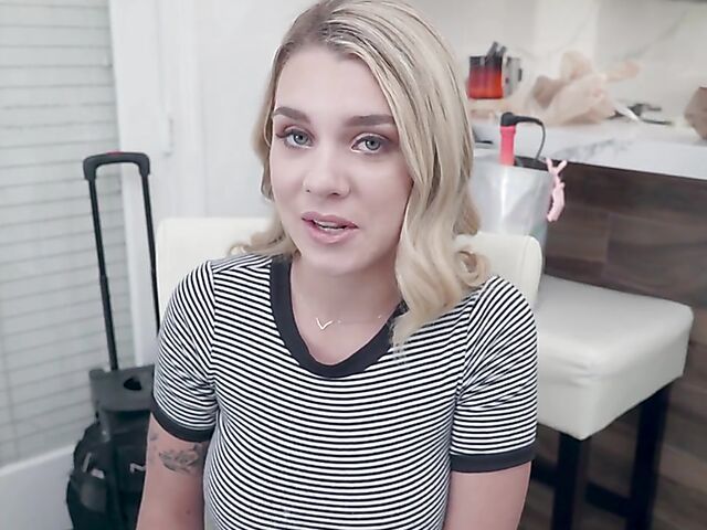 Big natural tits teen Gabbie Carter backstage