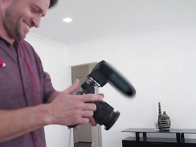 Big natural tits teen Gabbie Carter backstage