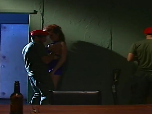 Military girls Sofia Ferrari, Madelyn Knight, Caressa Savage, and Emily Hill in 90's XXX classic movie Captive (1996)