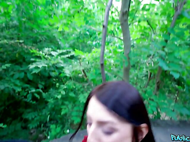 Point of view sex for money in the woods with Katy Rose