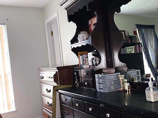 Naked and wet Nickey Huntsman in her bed with her sex toys