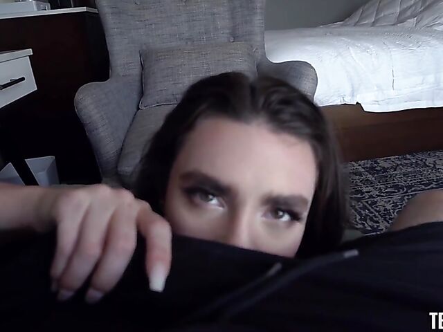 POV deepthroat with playful slut Mia Taylor