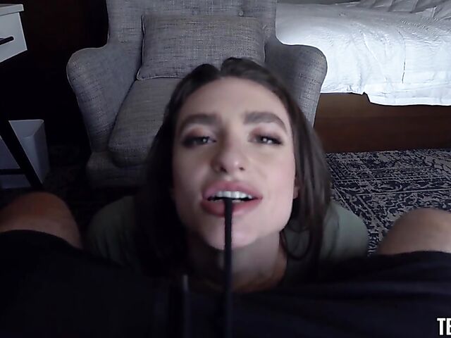 POV deepthroat with playful slut Mia Taylor