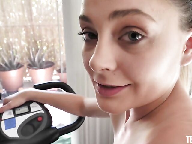 Hot POV workout with fuckable girl Aften Opal