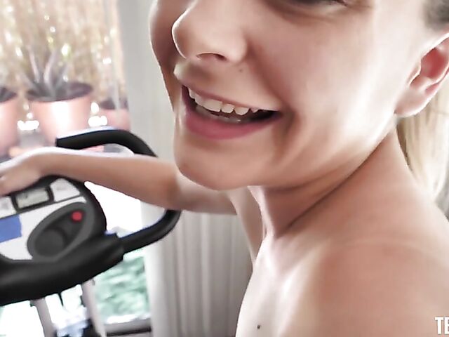 Hot POV workout with fuckable girl Aften Opal