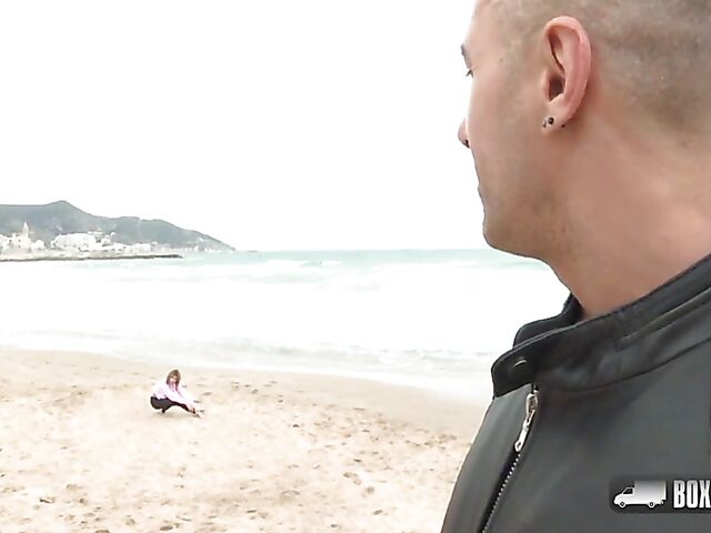 Massage seduction and public fuck with Mia Lei in the see-through box truck