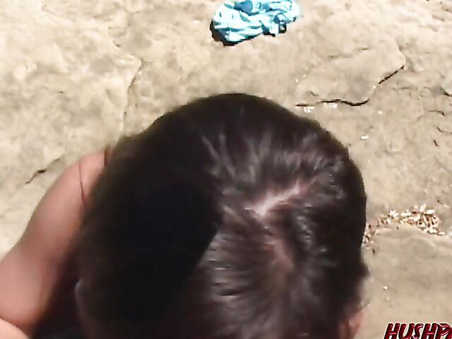 Outdoor blowjob from your point of view in the mountains with Marynetta