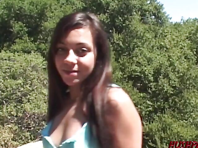 Outdoor blowjob from your point of view in the mountains with Marynetta