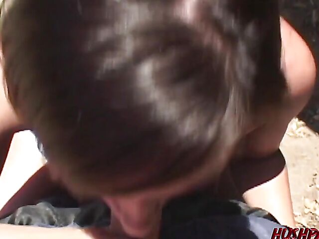 Outdoor blowjob from your point of view in the mountains with Marynetta