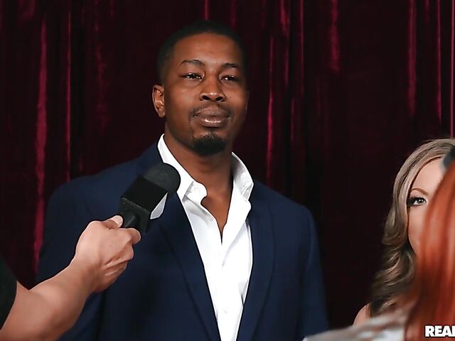 Carmen Valentina - MILF interracial high heels fuck on the red carpet