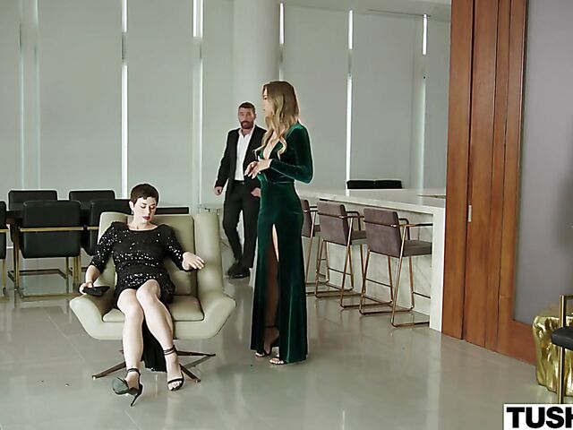 Hard intense anal with elegant, slim babe Avery Cristy