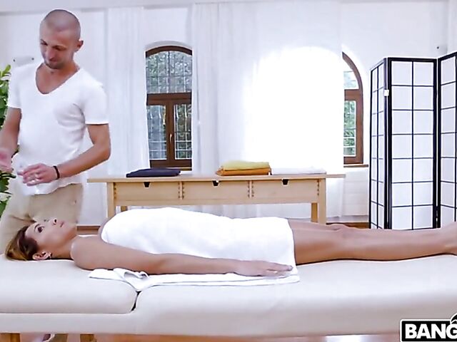 Anal massage sex with oiled up squirter Veronica Leal