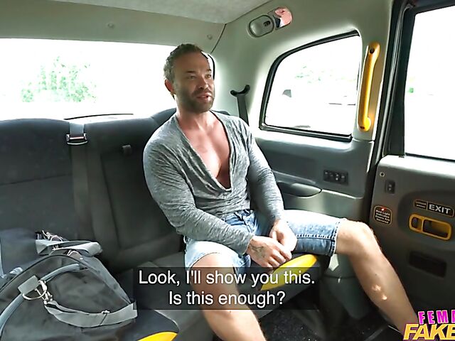 Czech taxi sex in the backseat with horny driver Billie Star