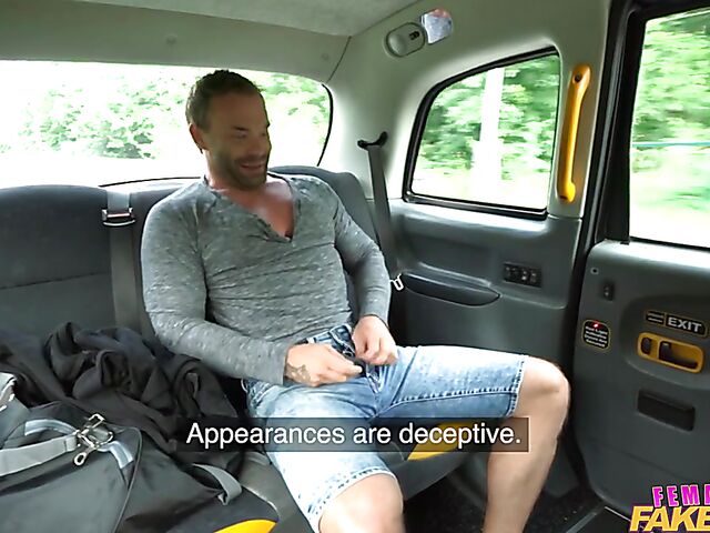 Czech taxi sex in the backseat with horny driver Billie Star