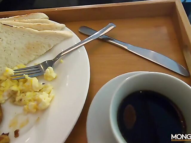 Skinny Asian maid Natasha gets nailed by her white employer