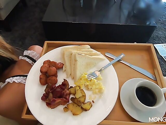 Skinny Asian maid Natasha gets nailed by her white employer