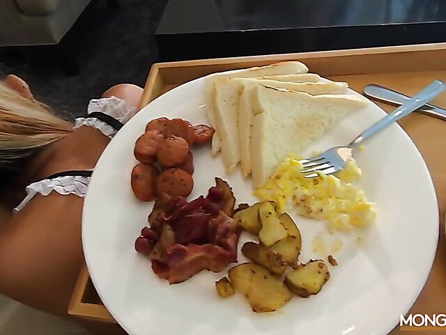 Skinny Asian maid Natasha gets nailed by her white employer