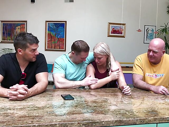 Busty MILF pornstar London River behind the scenes