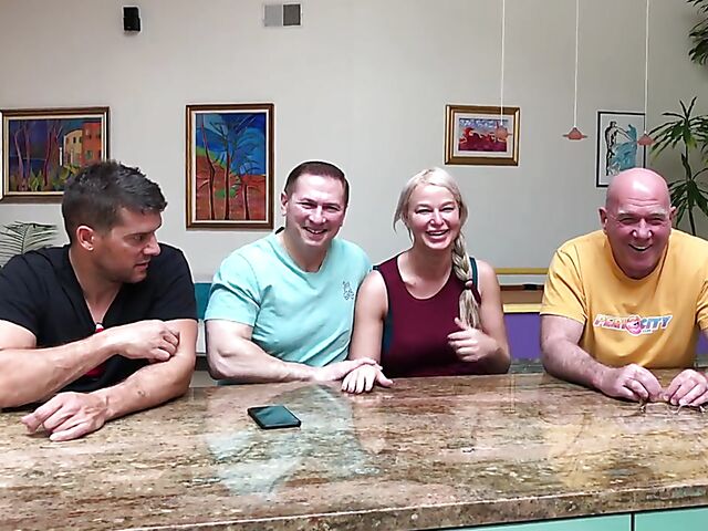 Busty MILF pornstar London River behind the scenes