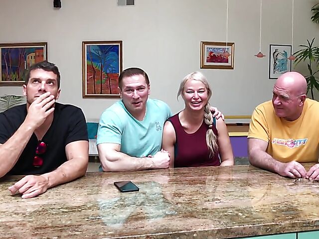 Busty MILF pornstar London River behind the scenes