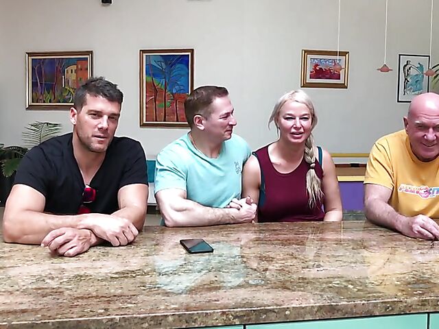 Busty MILF pornstar London River behind the scenes