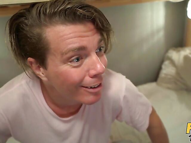 Jenny Wild - Stuck teen threesome with two lucky dudes in the hostel