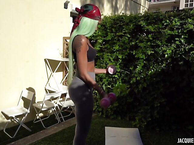 French fit ebony babe Kimmy prefers anal workout