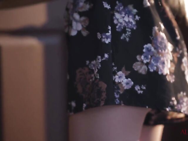 Cute lesbian Evelyn Claire having a pleasant evening with Aidra Fox