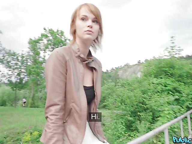 Public pick up and outdoor quickie for money with Ariela Donovan