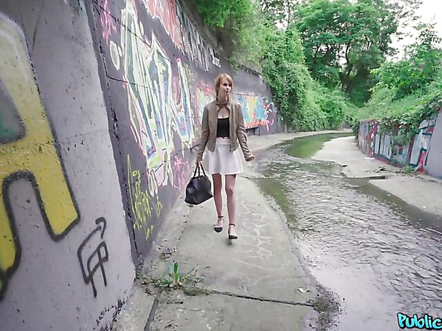 Public pick up and outdoor quickie for money with Ariela Donovan